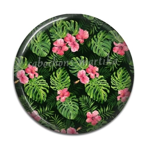 Cabochon fleur, résine ou verre, plusieurs tailles