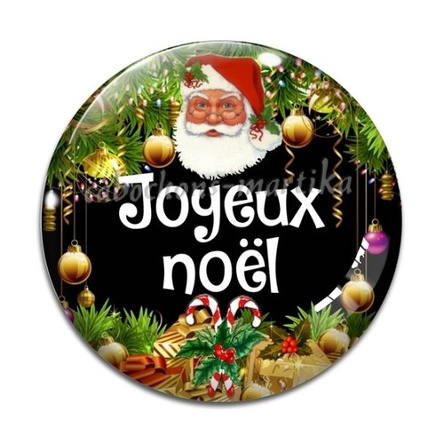 Cabochon joyeux noel résine ou verre, plusieurs tailles