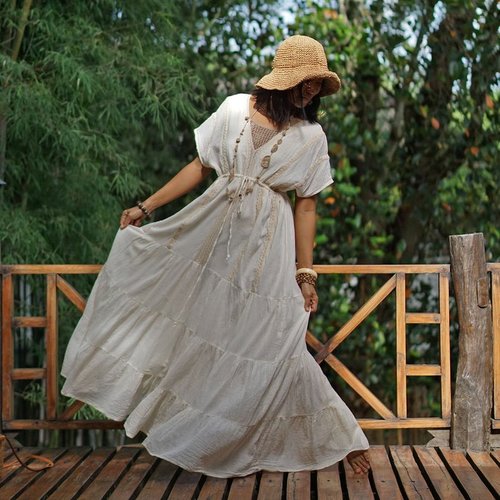 Robe en coton boheme Un grand marche