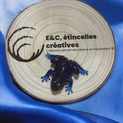 Grenouille bleu et violette