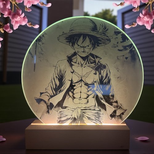 Miroir gravé one piece luffy
