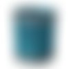Photophore verre pailleté turquoise strass argent