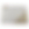 Pochette tissus ton or blanc cassé
