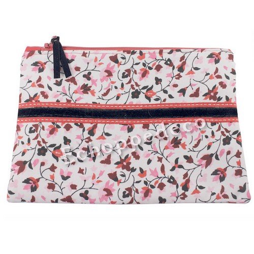 Pochette " fleurs rouge "