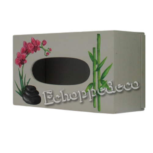 Boîte à mouchoirs  " zen orchidées bambou " vendu