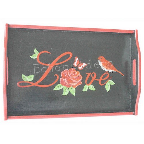 Plateau bois " love "