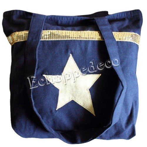 Sac cabas réversible  " etoile "