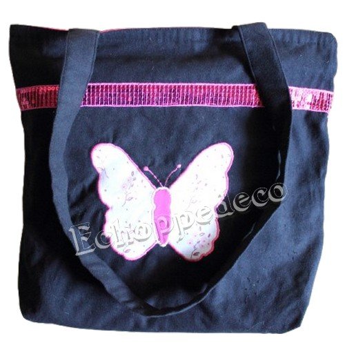 Sac cabas réversible " papillon "
