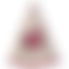 Essuie main rond " rose rouge "