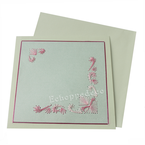 Carte brodée " arabesque "