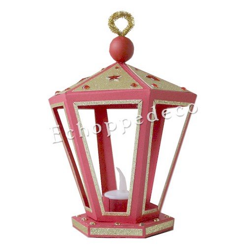 Lanterne " rouge et or "