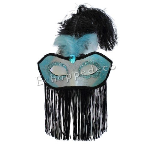 Masque loup vénitien " turquoise "