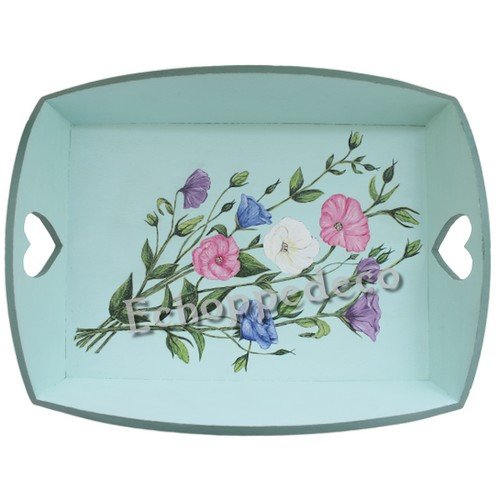 Plateau bois " lisianthus "
