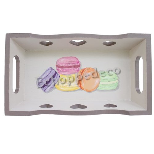 Plateau bois " macarons "