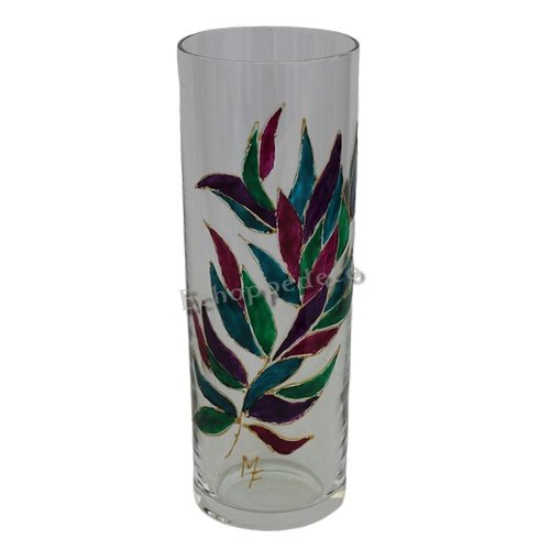 Vase " feuilles " multicolore