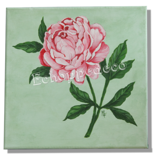 Grand Tableau Pivoine  Grand tableau, Pivoine, Décoration verte