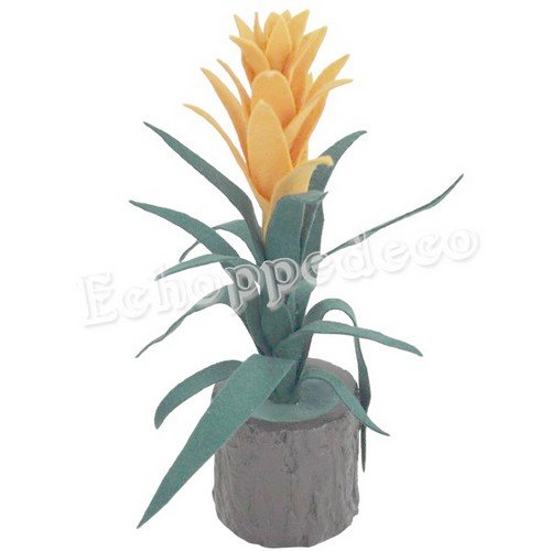 Pot  de guzmania  jaune or