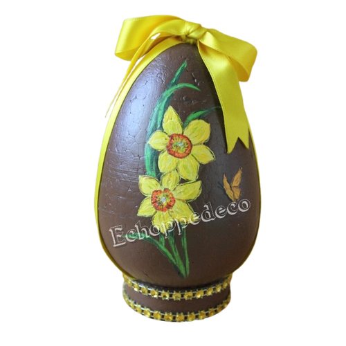 Œuf polystyrène " chocolat lait jonquilles "