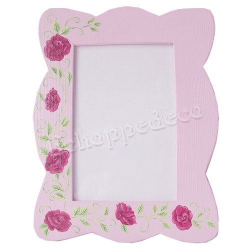 Cadre photo " roses fuchsia "