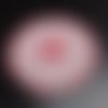 Napperon petite fleur rose en perles