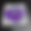 Tapisserie coeur violet en perles