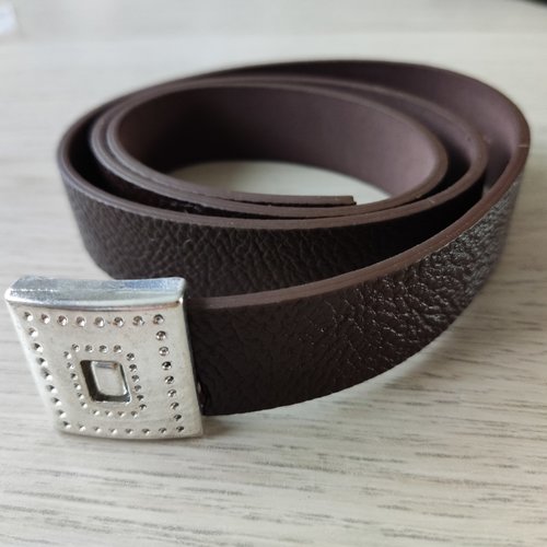 Kit bracelet en cuir plat 2cms marron