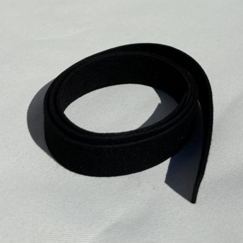 90 cm de cordon plat 2 cm largeur noir en suédine