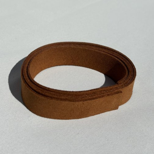 90 cm de cordon plat 2 cm largeur marron clair en suédine