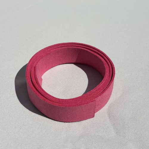 1 m de cordon plat 2 cm largeur rose  en suédine