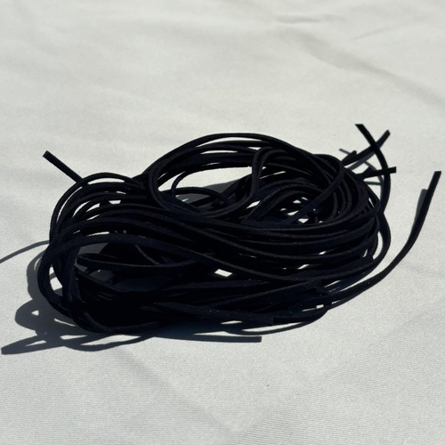 90 cm de cordon 2 mm noir en suédine