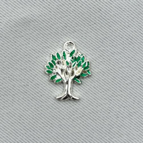 1 breloque arbre de vie vert