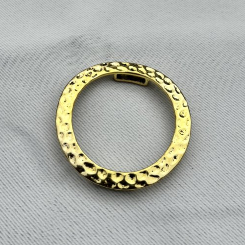1 séparateur doré pour cordon plat 1cm diamètre 4,5 cm