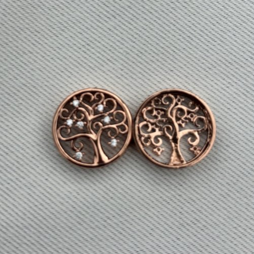 1 intercalaire séparateur arbre de vie filigrané en laiton 5 mm or rose pour cordon plat de diamètre 1,5 cm
