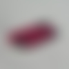 Lot de 2 pompons glands en suédine rose foncé d'environ 6 cm embouts calottes couleur argenté