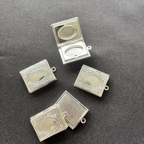 01 pendentif cadre photo médaillon en acier inoxydable