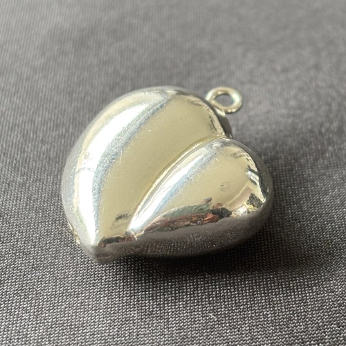 01 pendentif forme cœur 3d acier inoxydable