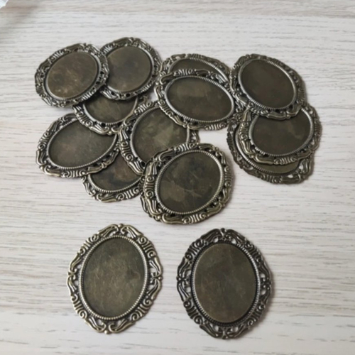 Lot de 02 supports séparateurs pour cabochons en métal
