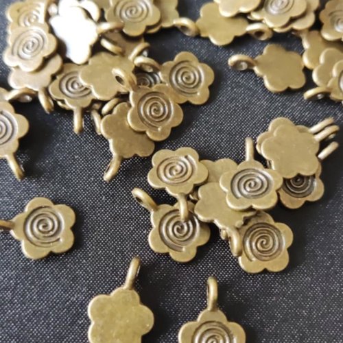 Lot de 5 bélière à coller en métal couleur bronze