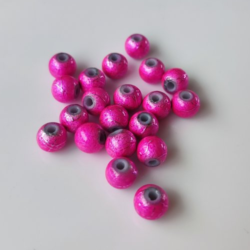 Lot de 20 perles en verre de 4 mm peintes (6 coloris)