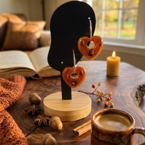 Pampilles cœur boucles d'oreilles