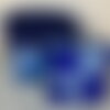 Lot de 2 panières en tissu et 8 lingettes démaquillantes bleues - brumes d'azur