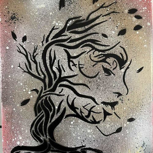 Tableau  - azela -souffle de l'âme – peinture mixte sur toile 22x27cm
