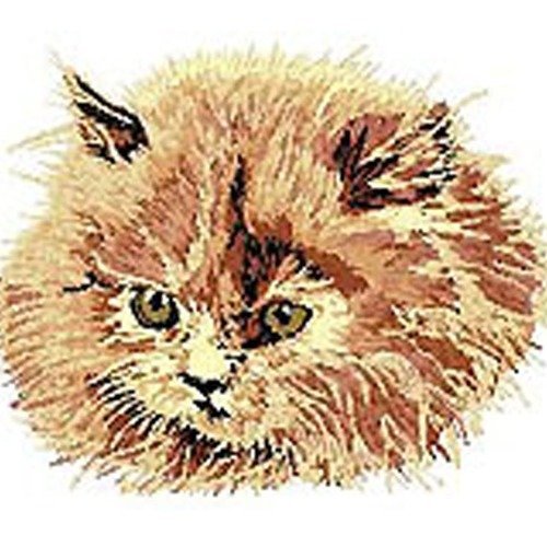 Écusson patch brodé persan applique thermocollant broderie chat persian