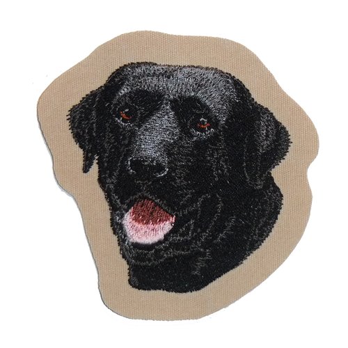 Écusson patch brodé labrador applique thermocollant broderie chien retriever assistance chasse visiteur cadeau personnalisé bandana sac