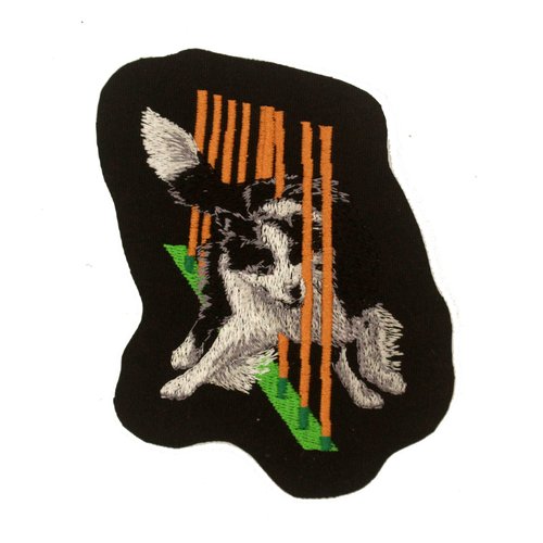 Écusson patch brodé border collie applique thermocollant broderie chien agility slalom berger troupeau personnalisé cadeau sac masque bob