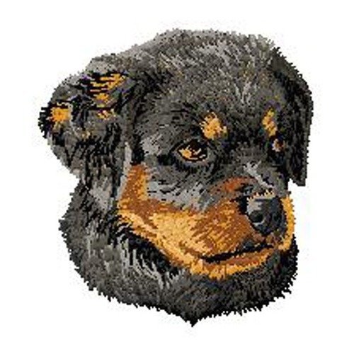Écusson patch brodé rottweiler applique thermocollant broderie chien bouvier allemand personnalisé masque tee shirt sac tote bag cadeau
