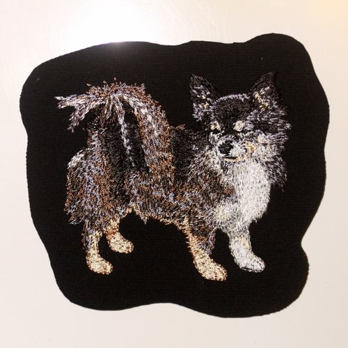 Écusson patch brodé chihuahua applique thermocollant broderie petit chien compagnie chichi personnalisé cadeau  manteau harnais