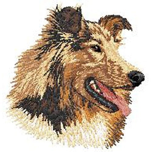 Écusson patch brodé colley applique thermocollant broderie chien berger écossais