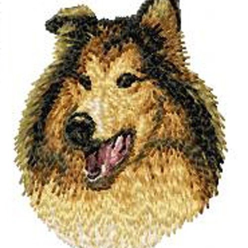 Écusson patch brodé colley applique thermocollant broderie chien berger écossais