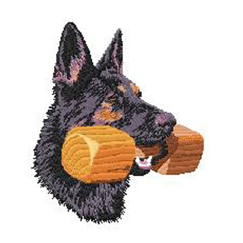Écusson brodé patch berger allemand applique thermocollant à coudre broderie chien ba ornement textile vêtement bagagerie sac handmade